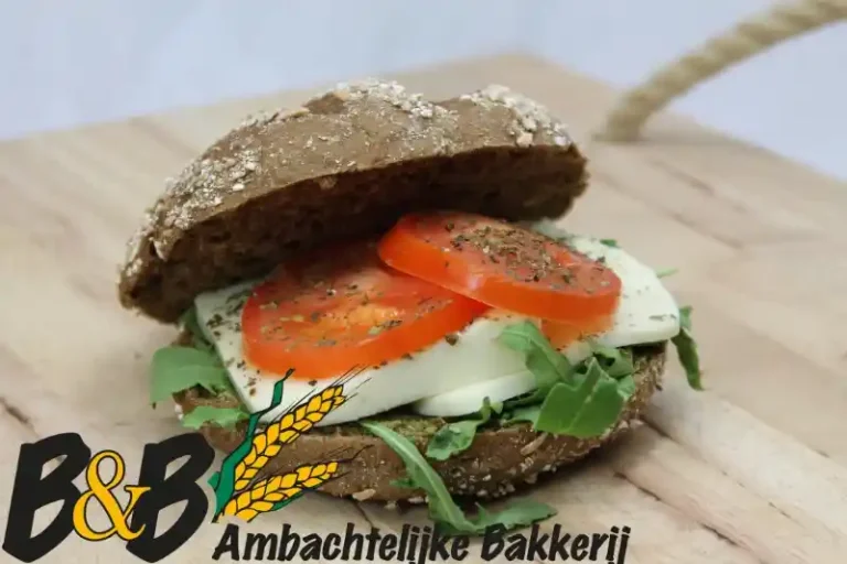 Donker Spelt met Mozerella en Pesto